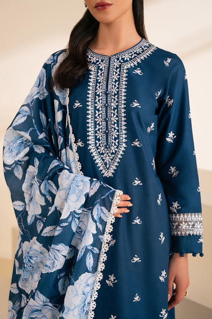 3 Pcs Women's Unstitched Embroidered Suit