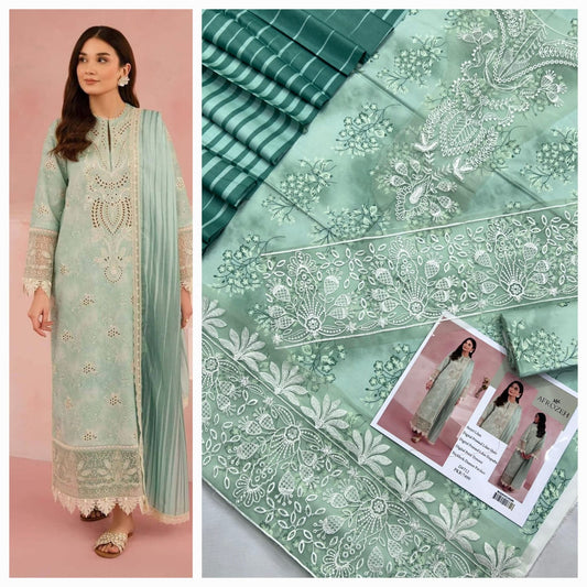 3 Pcs Unstitched Lilan Suit With Patches